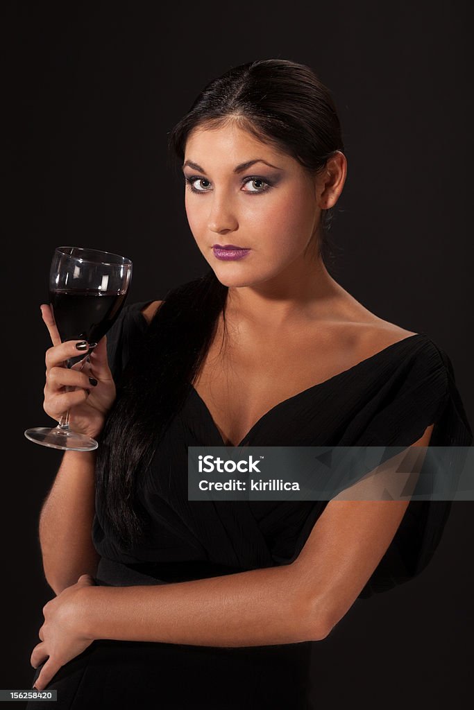 Einladung für ein Glas Wein - Lizenzfrei Abendkleid Stock-Foto