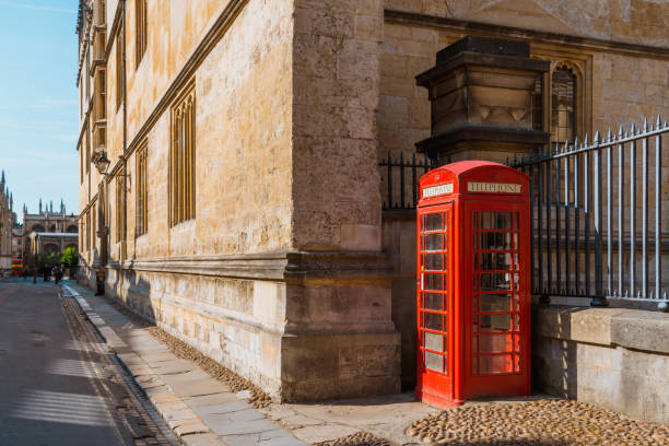 traditional red telephone box in London