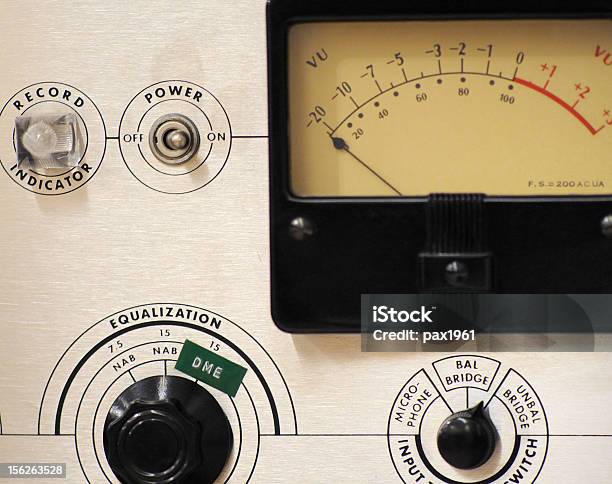 Old Radio Station Music Dials Equipment Electronics Stock Photo - Download Image Now