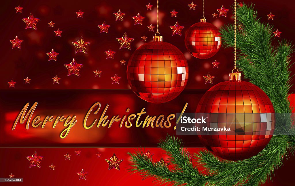 Fundo de Natal com Abeto Ramos e bolas - Royalty-free Abeto Foto de stock