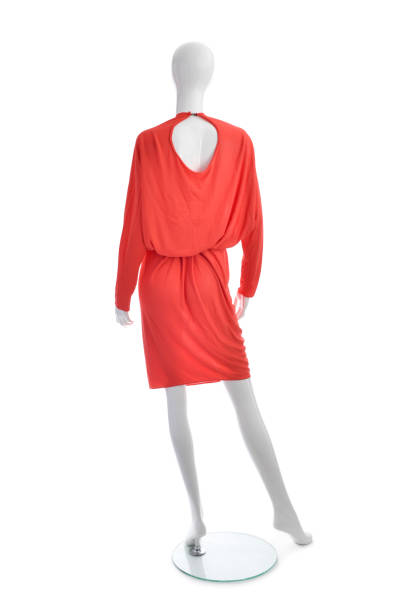 istock Back Side of Red Dress Isolated 1562648842