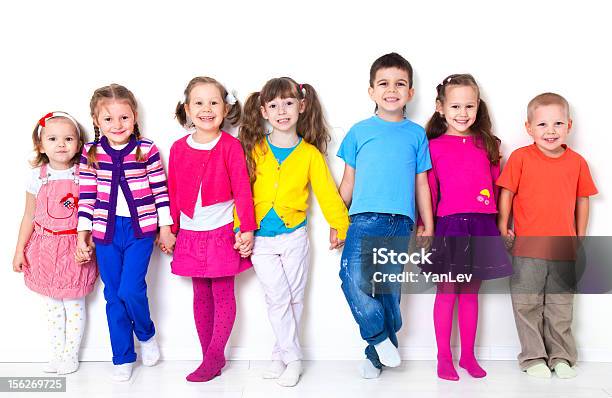 Group Of Children Stock Photo - Download Image Now - 4-5 Years, 6-7 Years, Backgrounds