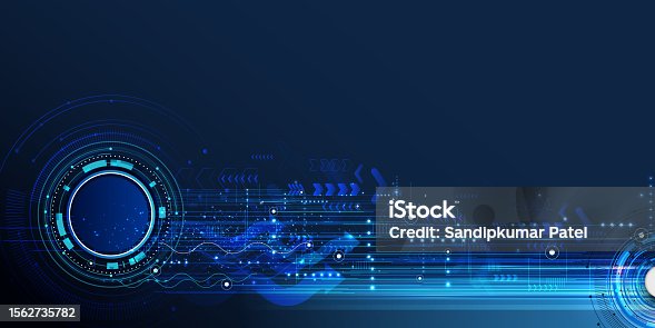 istock Abstract technology blueprint background 1562735782
