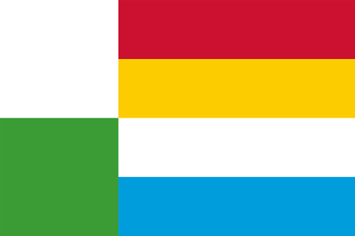 Flag of Oss Municipality (North Brabant or Noord-Brabant province, Kingdom of the Netherlands, Holland)