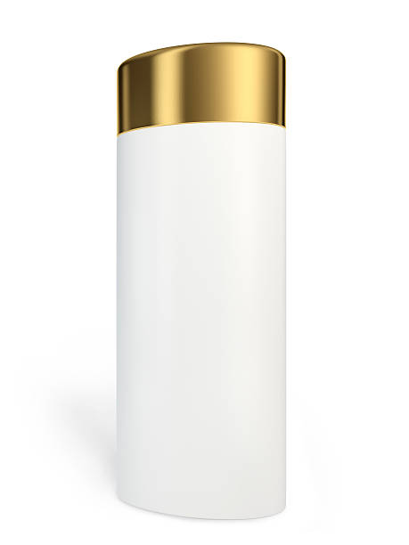 istock Blank cosmetic bottle with golden cap 156276564