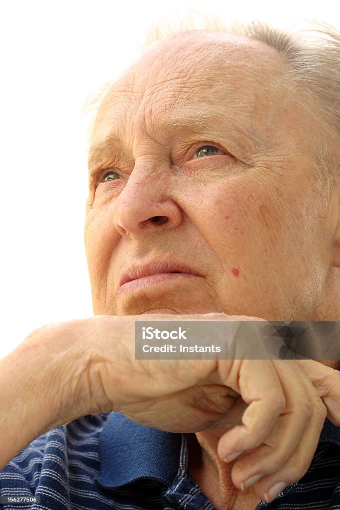 Porträt von Nachdenklicher alter Mann - Lizenzfrei 65-69 Jahre Stock-Foto