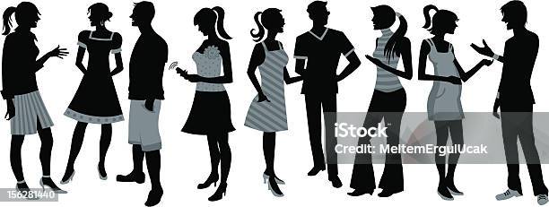 Crowd People Stock Illustration - Download Image Now - Adult, Communication, Crowd of People