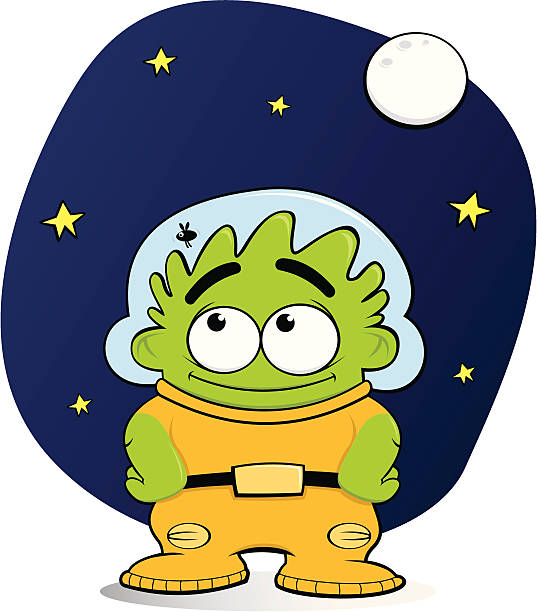 space monster vector art illustration