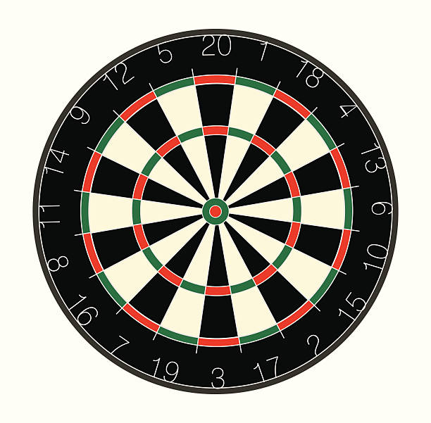 tarcza do gry w rzutki - dartboard bulls eye vector pub stock illustrations