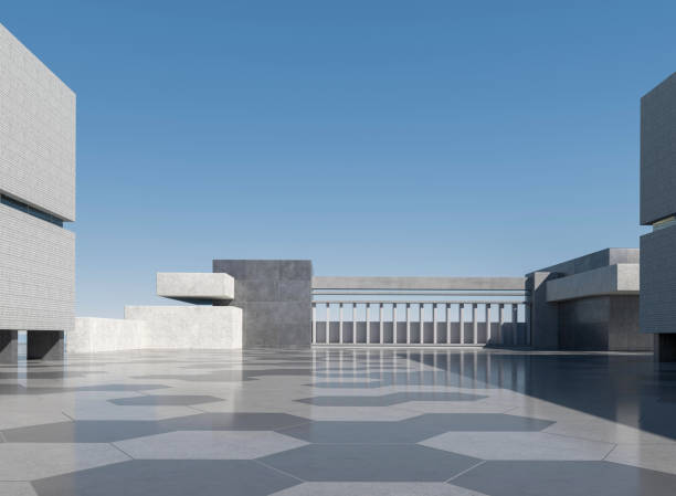istock Clean ground squares and building facades 1562844281
