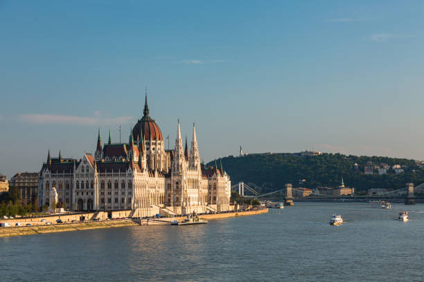 istock Parliament Building and Danube River in Budapest, Hungary 1562852959
