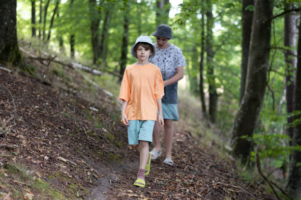 istock Young Boys walking in the forest 1562897091
