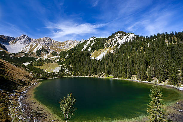 istock Soiernsee lake and view on Schottelkarspitze 156289807