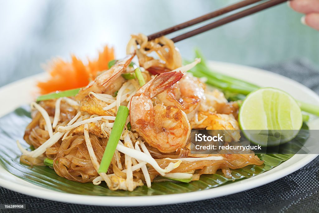 Pad Thai Authentic Thai cuisine, Pad Thai (Thai style noodles) Thai Food Stock Photo
