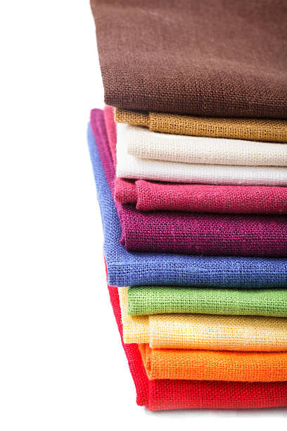 istock Colourful flax texrile heap 156289918