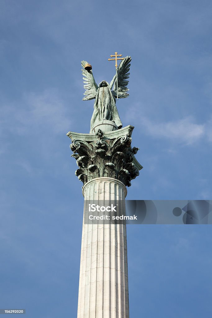 Budapest-dettaglio del Monumento di millennio - Foto stock royalty-free di Architettura