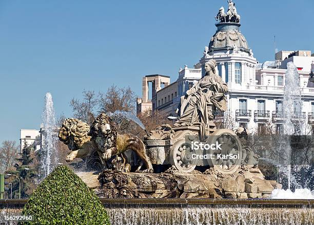 Fuente De La Cibeles Madrid - Fotografias de stock e mais imagens de Ao Ar Livre - Ao Ar Livre, Arquitetura, Arranjar