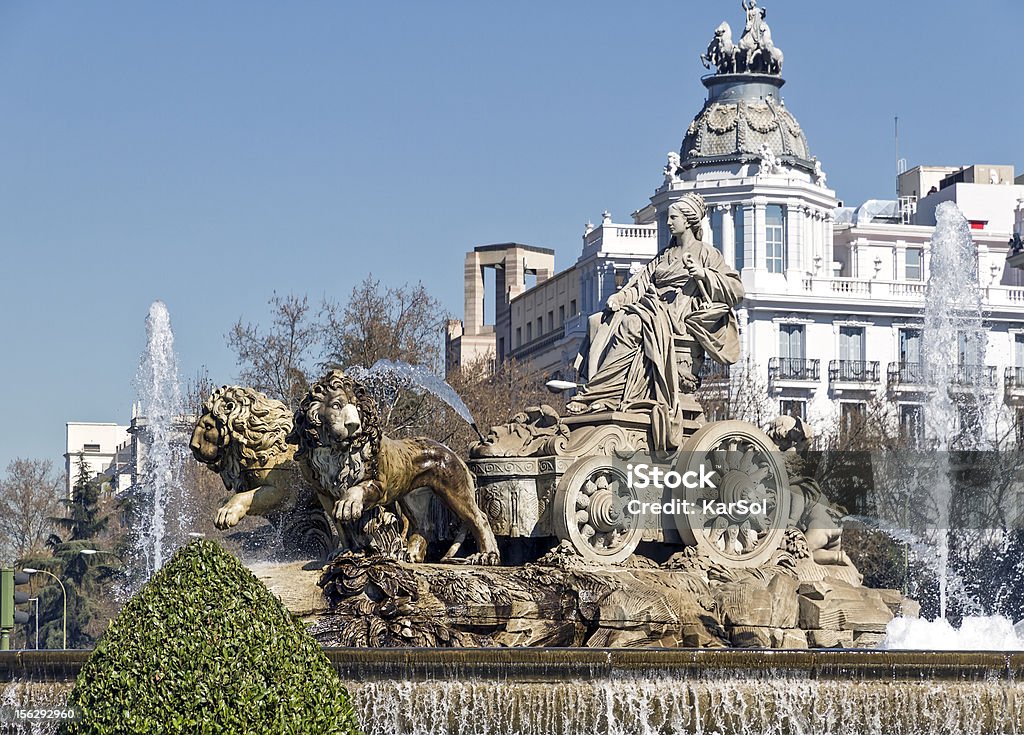 Сибелес фонтан в Мадриде - Стоковые фото Архитектура роялти-фри