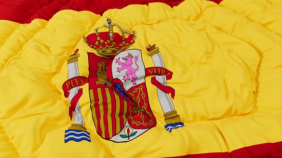 Spain flag waving
