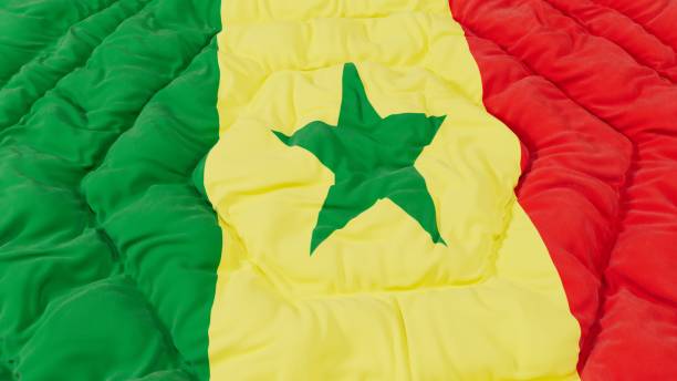 istock Senegal Flag High Details Wavy Background 1562951454