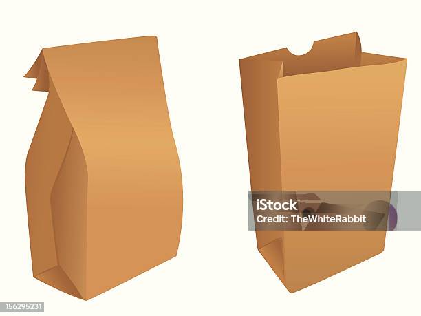 Szary Papier Torby - Stockowe grafiki wektorowe i więcej obrazów Papierowa torba - Papierowa torba, Grafika wektorowa, Bez ludzi