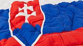 Slovakia Flag High Details Wavy Background