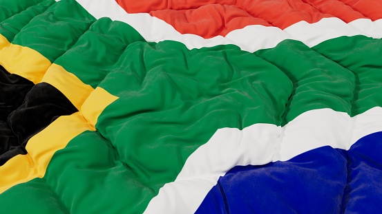 South Africa  Flag High Details Wavy Background
