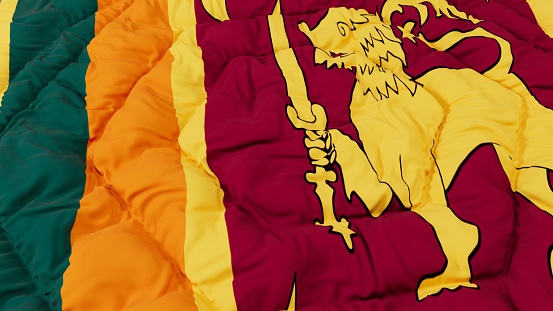 Sri Lanka Flag High Details Wavy Background