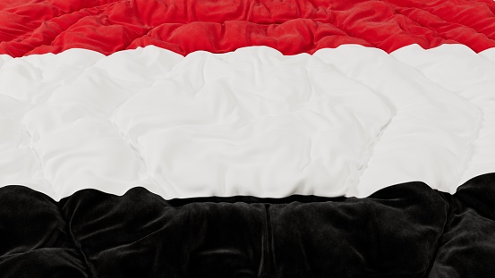 Yemen Flag High Details Wavy Background