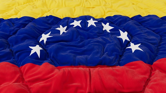 Venezuela Flag High Details Wavy Background