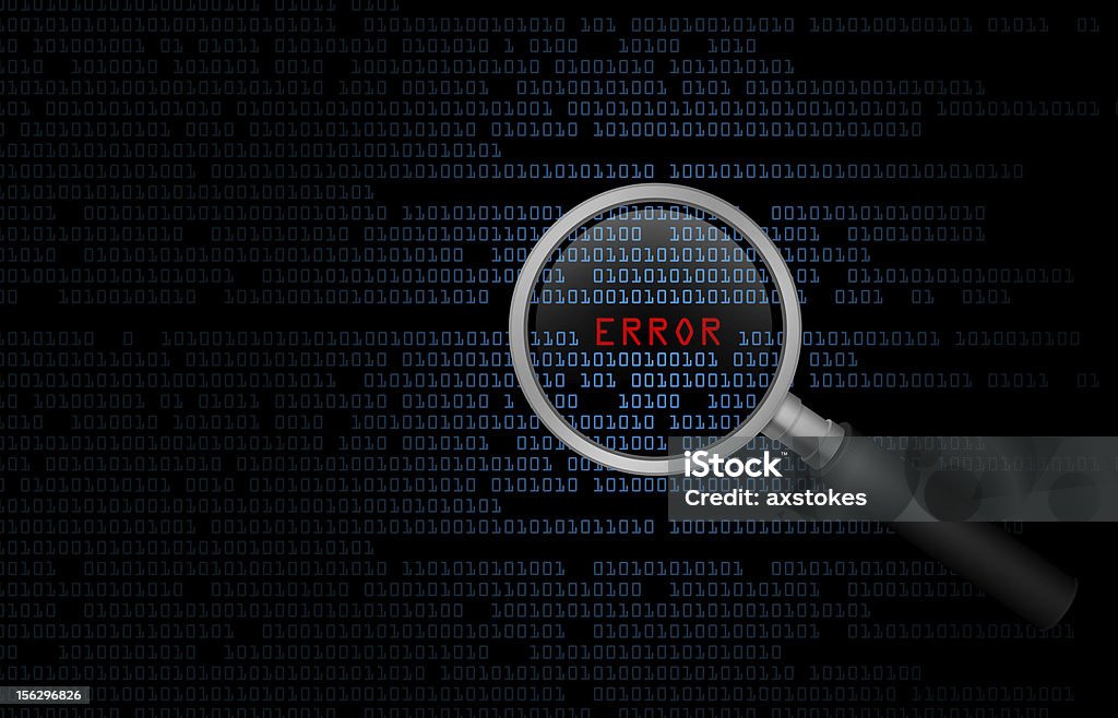 Computer Error Stock Photo - Download Image Now - Binary Code, Black ...