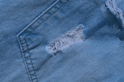 Closeup Of Stylized Ripped Jeans Representing The Essence Of Urban And ...