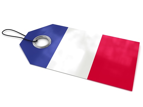 Made in France flag tag