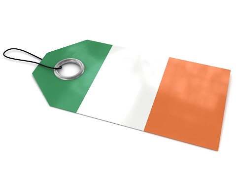 Made in Ireland flag tag