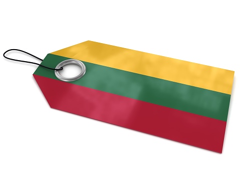 Made in Lithuania flag tag