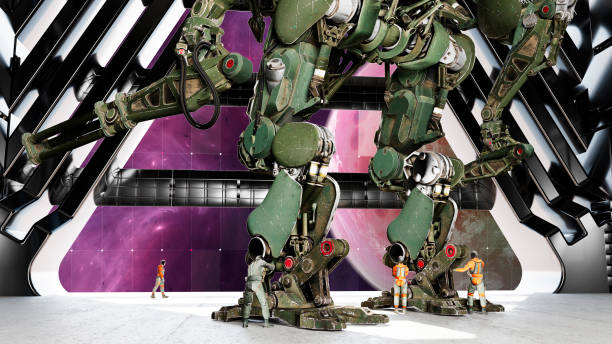 istock Technology and war machines, sci-fi, conquering new worlds. 1562989702