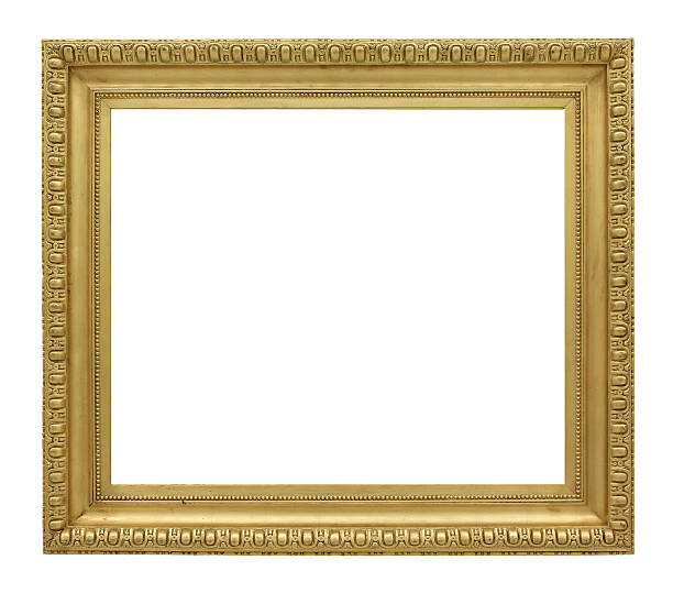 istock Vintage gold wooden picture frame 156299420