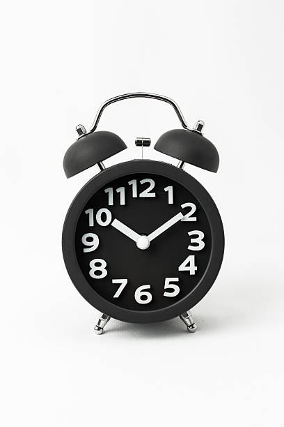 istock black old style alarm clock isolated on white background 156299509