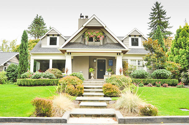 istock Family house with  nice landscaping 156299899
