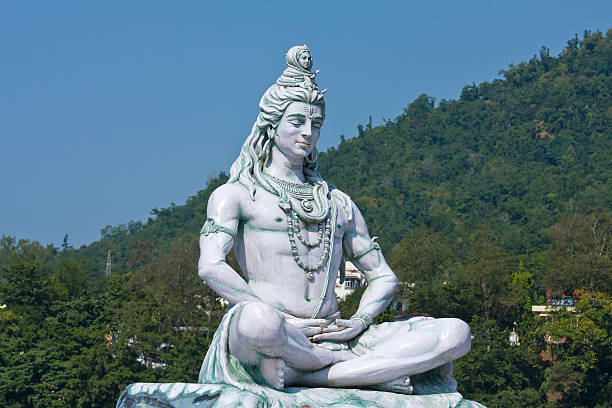 Shiva statue in India Shiva statue in Rishikesh, India lord shiva stock pictures, royalty-free photos & images