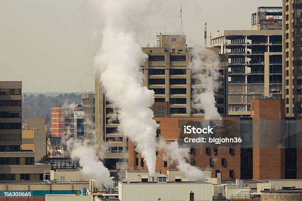 Skyline Della Città Con Lindustria Dellinquinamento - Fotografie stock e altre immagini di Gatineau