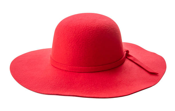 istock Woman red hat isolated on white background 1563010315