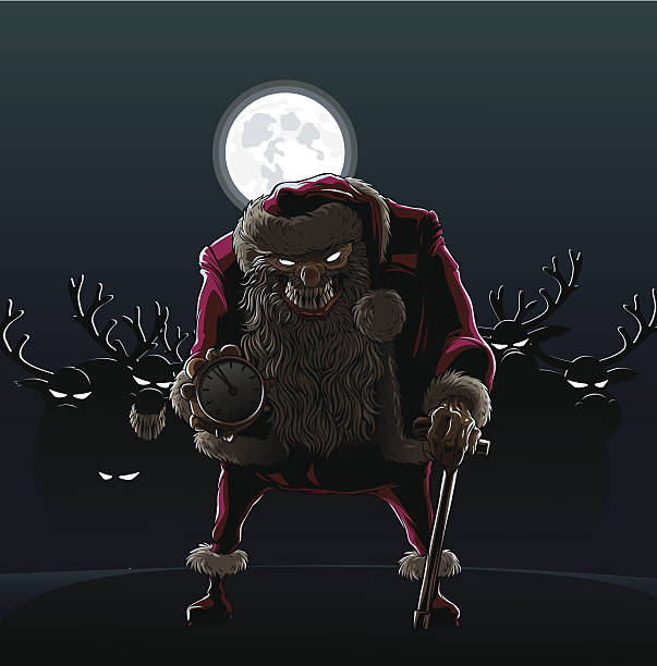 ilustrações de stock, clip art, desenhos animados e ícones de devil pai natal - devil demon hell evil