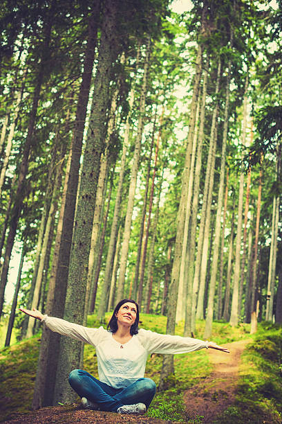 istock Beautiful brunette enjoying nature 156302948