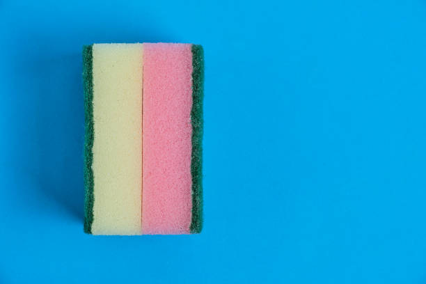 istock Two foam sponges for washing dishes. 1563031213