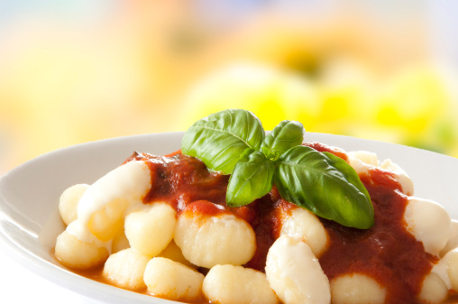 potato gnocchi with tomato and basil