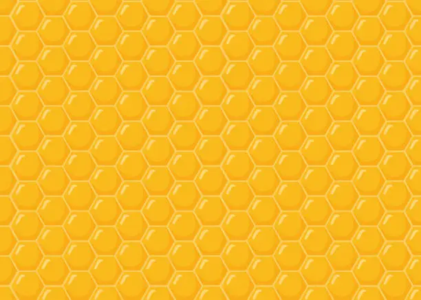 Vector illustration of Honeycomb seamless pattern vector