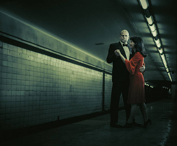 istock elegant couple romantic moment in a subway station 156305656