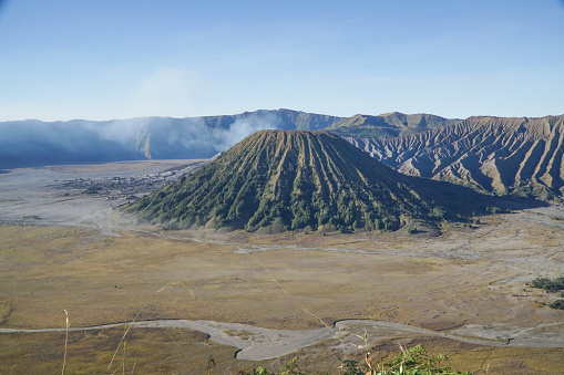 Scenic view of Mount Batok in Bromo Tengger Semeru National Park, Indonesia