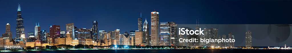 Полная Чикаго горизонт Панорамный composite - Стоковые фото Чикаго - Иллинойс роялти-фри